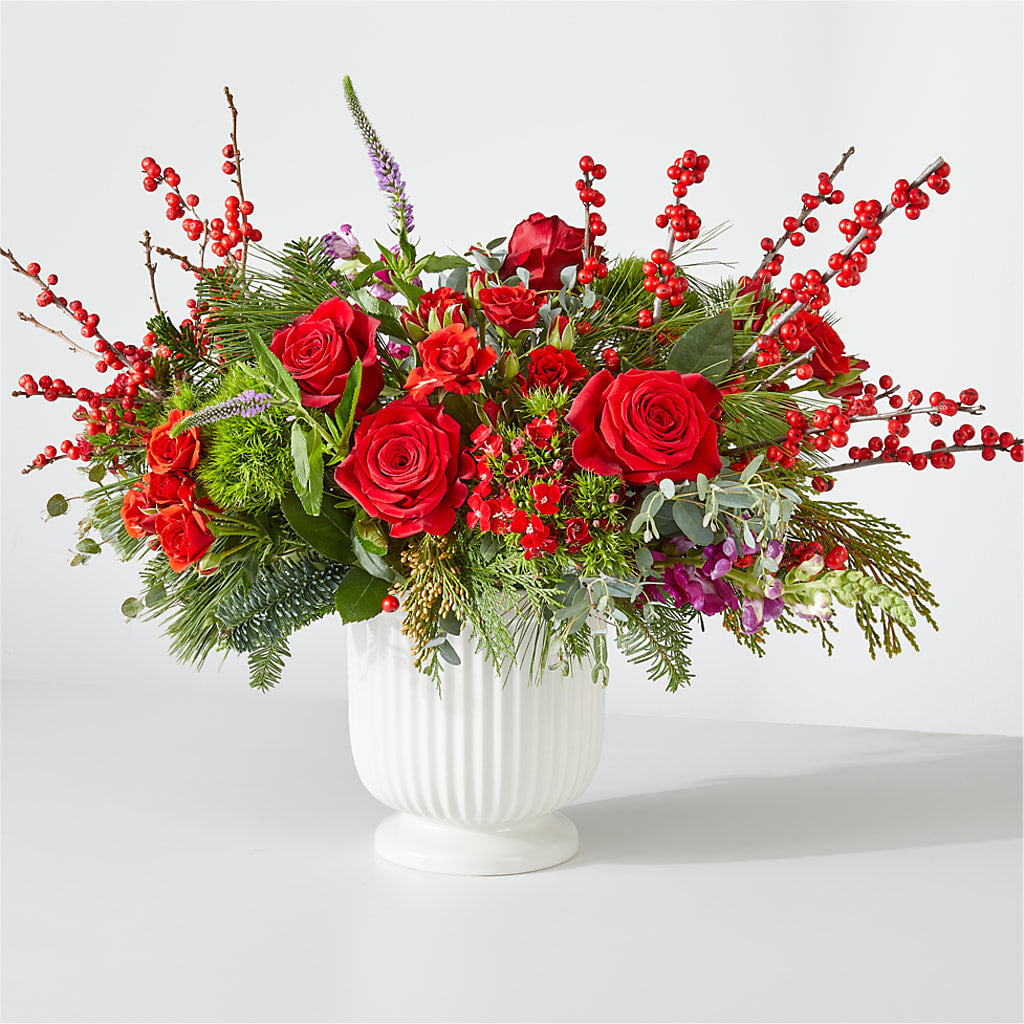 Big Red Bow Bouquet – Flowerland, Athol MA