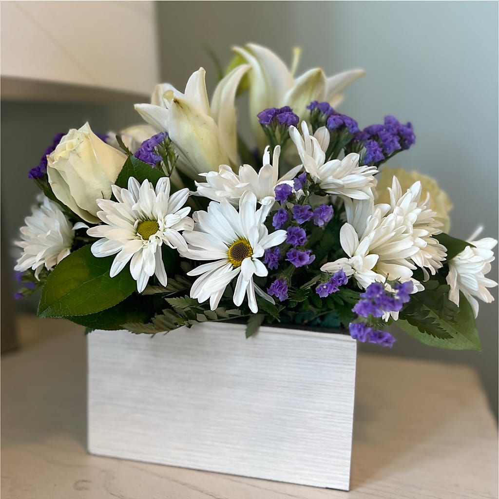 Beyond Blue Box Bouquet – Flowerland, Athol MA