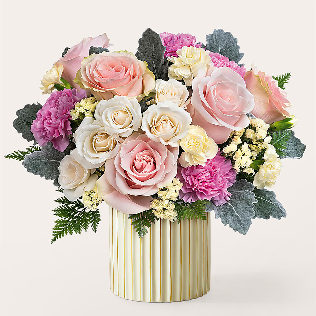 Blissful Moments Bouquet with Ivory Vase – Flowerland, Athol MA