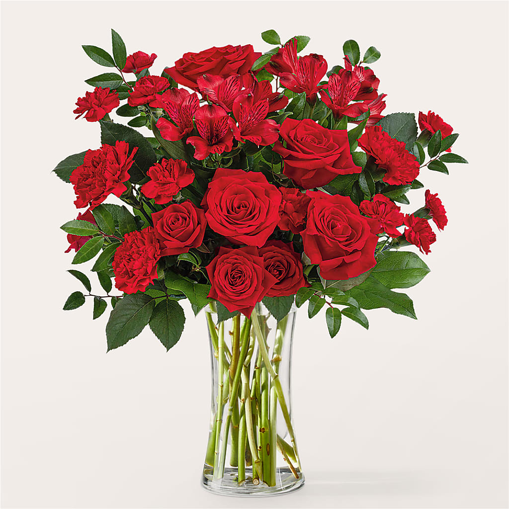 Brilliant Ruby Bouquet – Flowerland, Athol MA