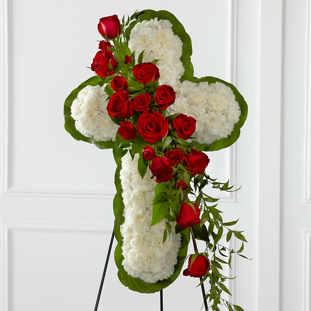 Floral Cross Easel – Flowerland, Athol MA