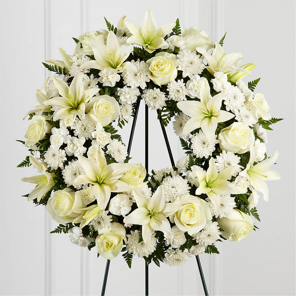 Treasured Tribute Wreath – Flowerland, Athol MA