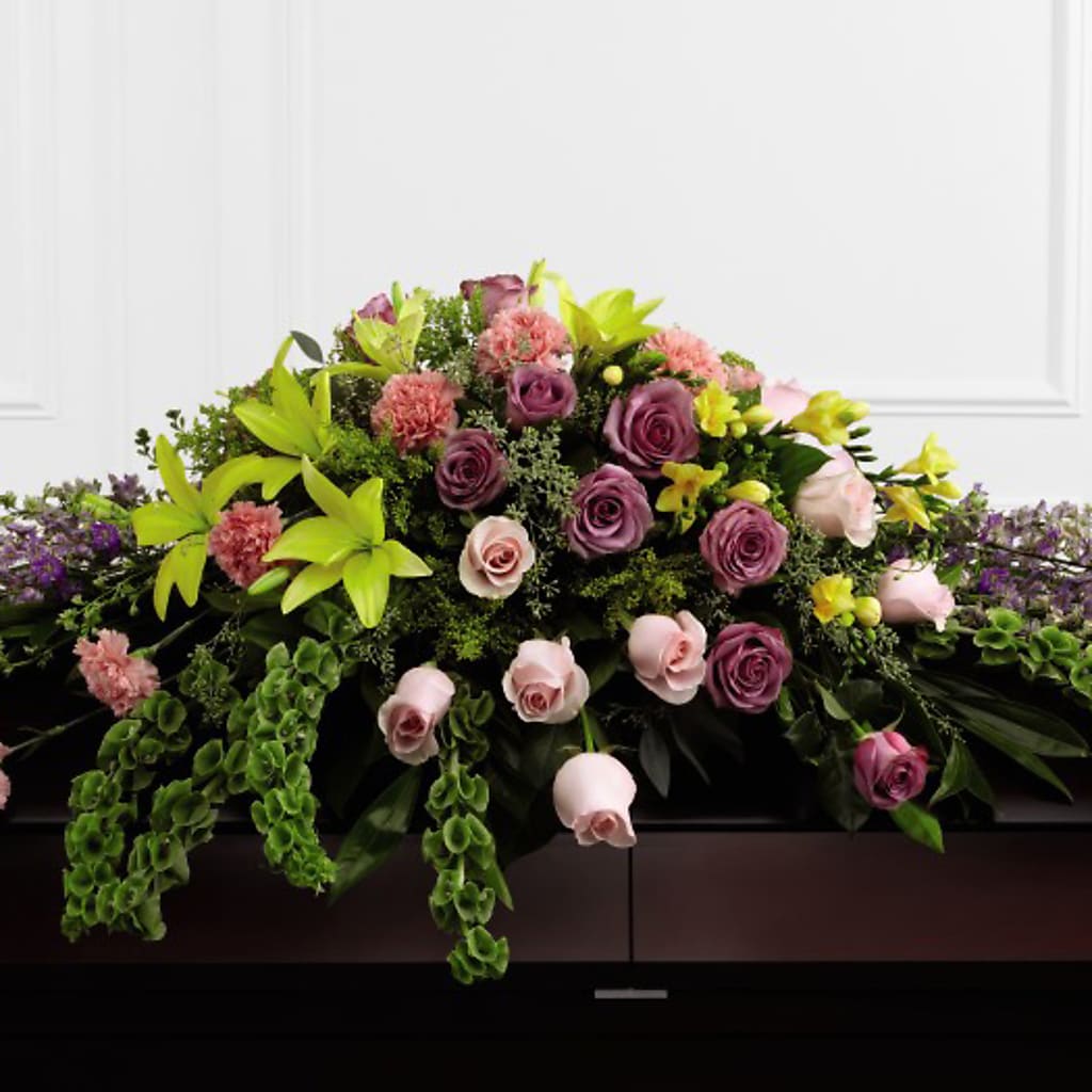 Forever Beloved Casket Spray – Flowerland, Athol MA
