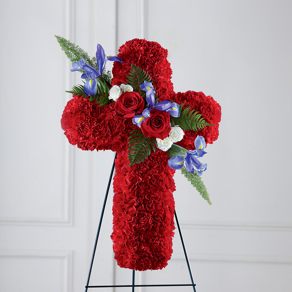 Faithful Hero Floral Cross – Flowerland, Athol MA