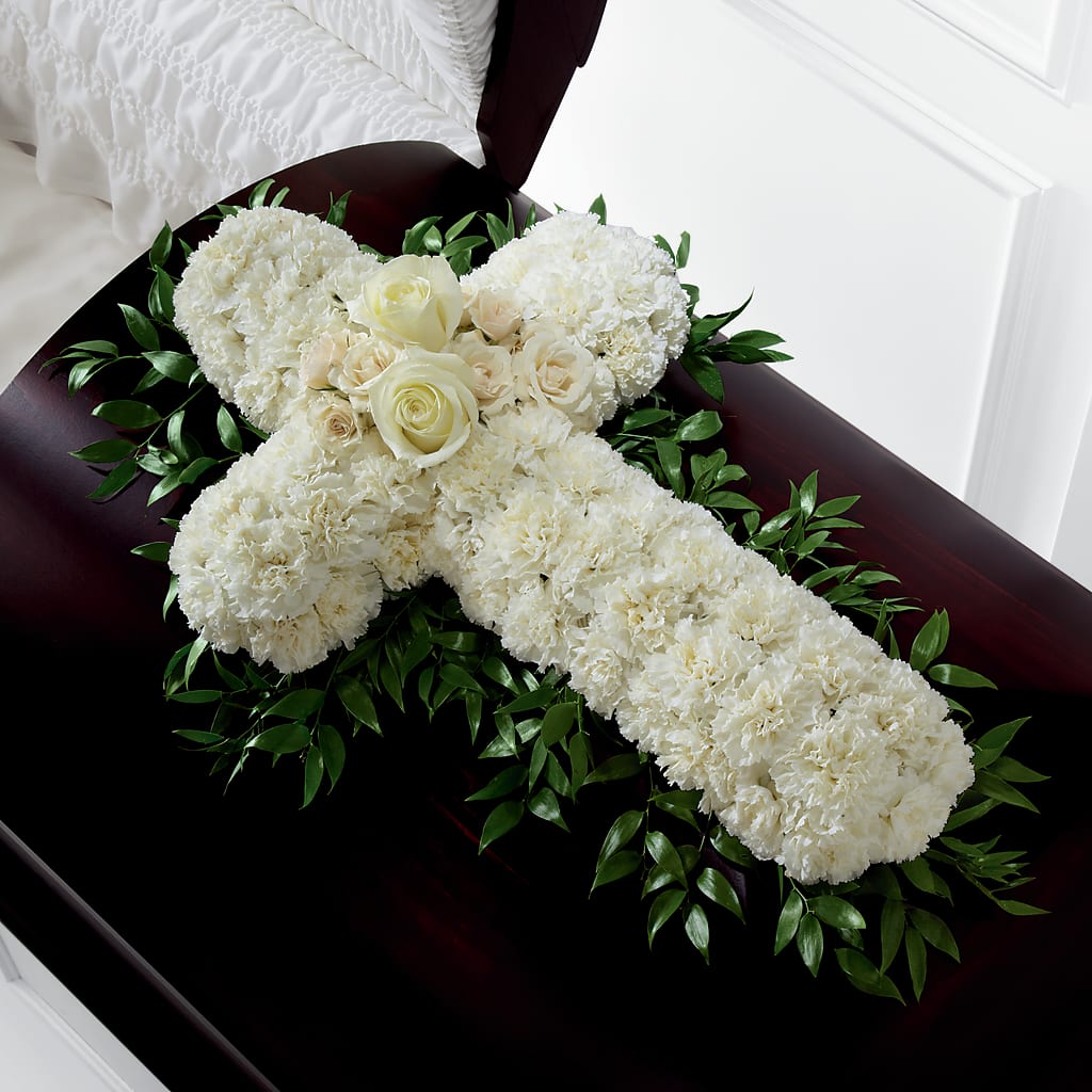 Peaceful Memories Casket Spray (Standard) – Flowerland, Athol MA