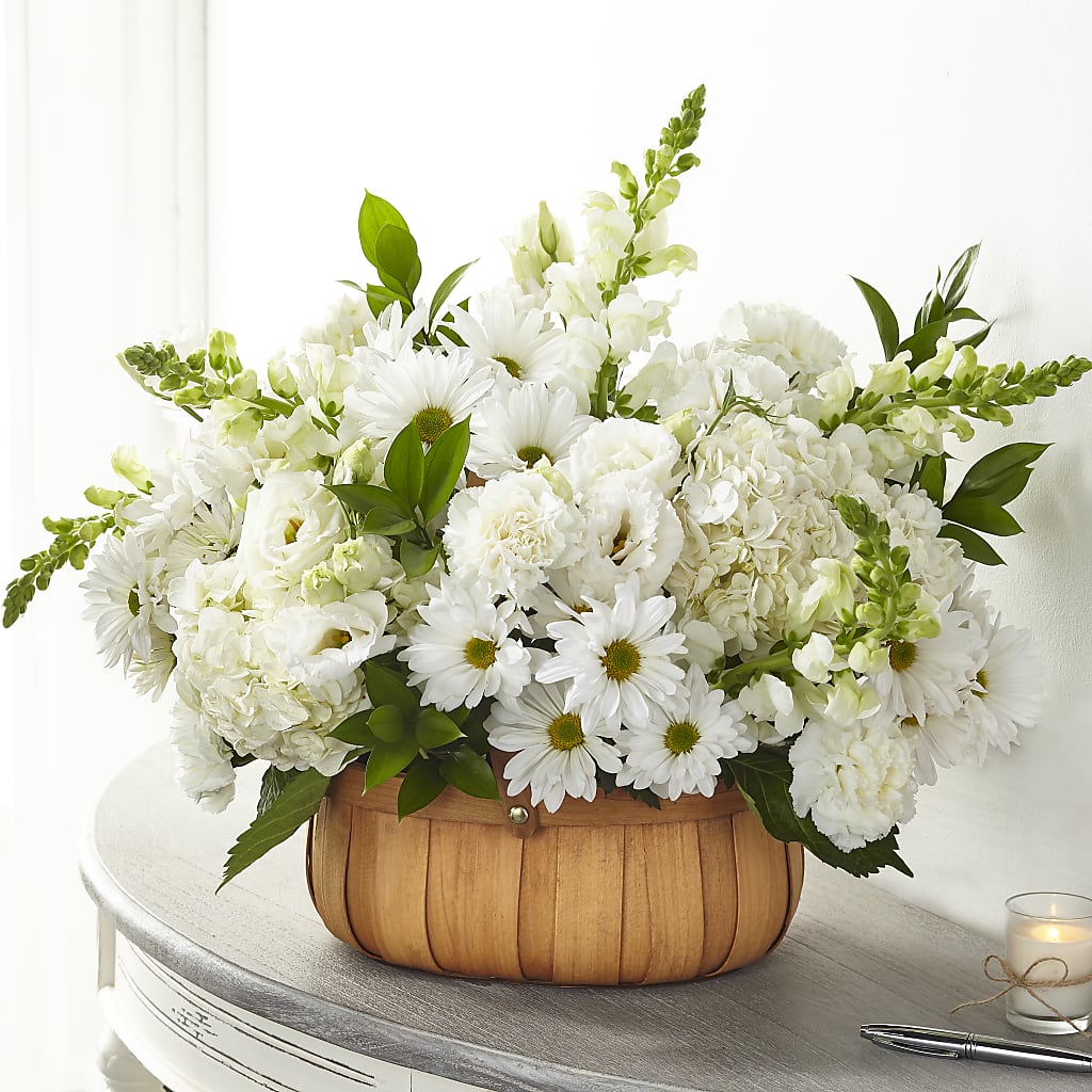 Pure Ivory Basket – Flowerland, Athol MA