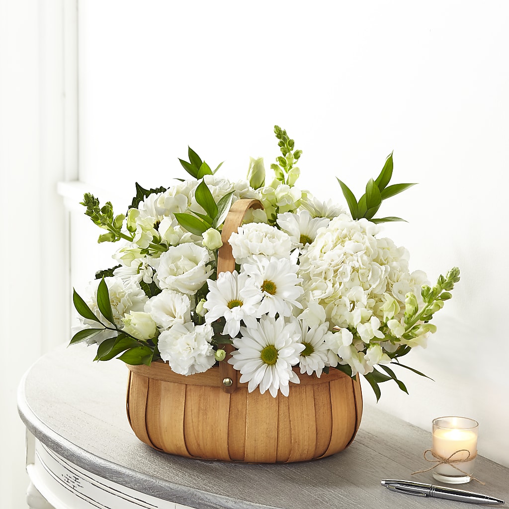 Pure Ivory Basket – Flowerland, Athol MA