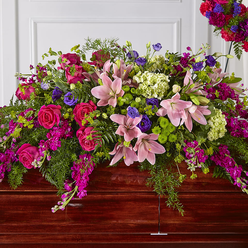 Radiant Tribute Casket Spray – Flowerland, Athol MA