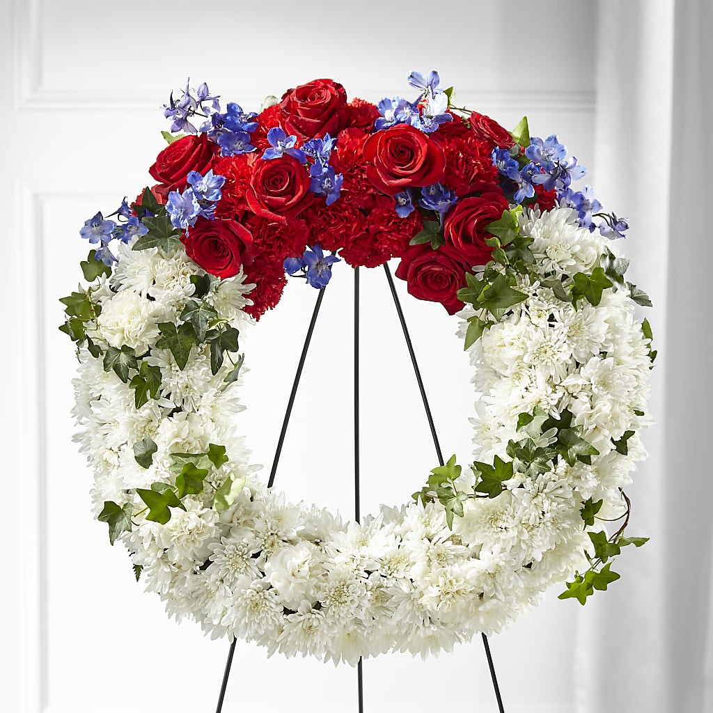 Patriotic Passion Wreath – Flowerland, Athol MA