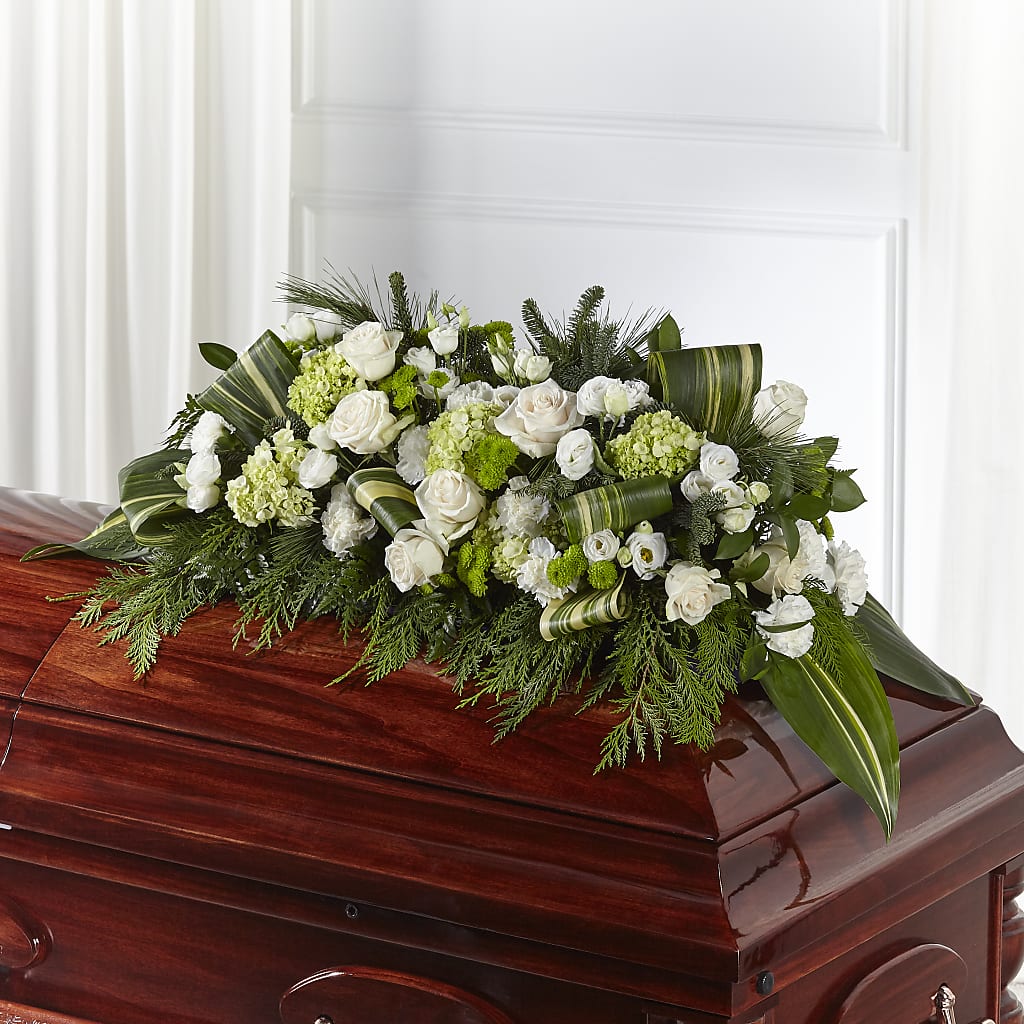 Hopeful Gesture Casket Spray – Flowerland, Athol MA