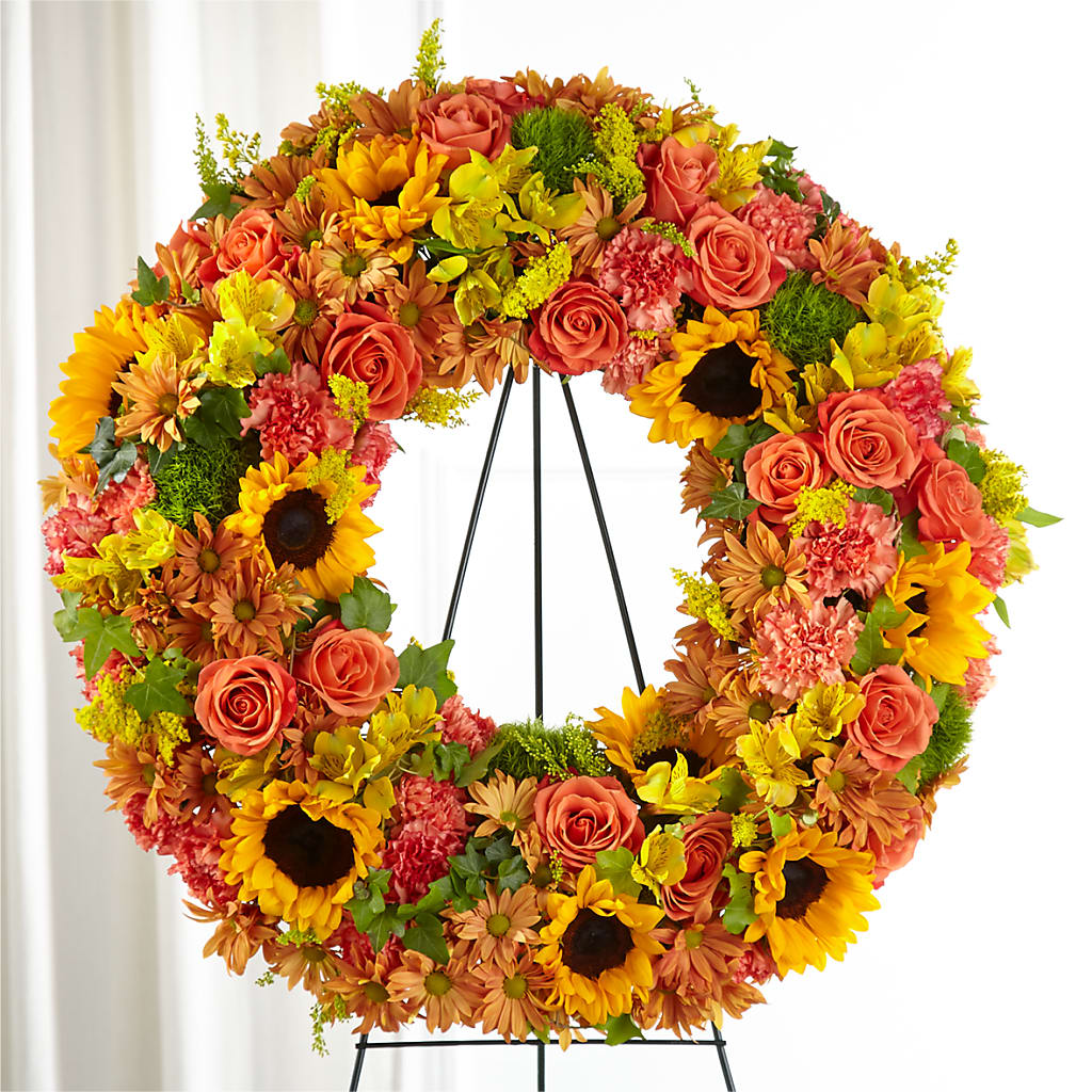 Autumnal Memories Wreath (Standard) – Flowerland, Athol MA