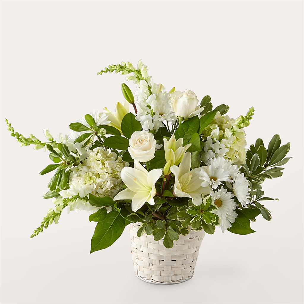 Ivory Elegance Floral Basket – Flowerland, Athol MA