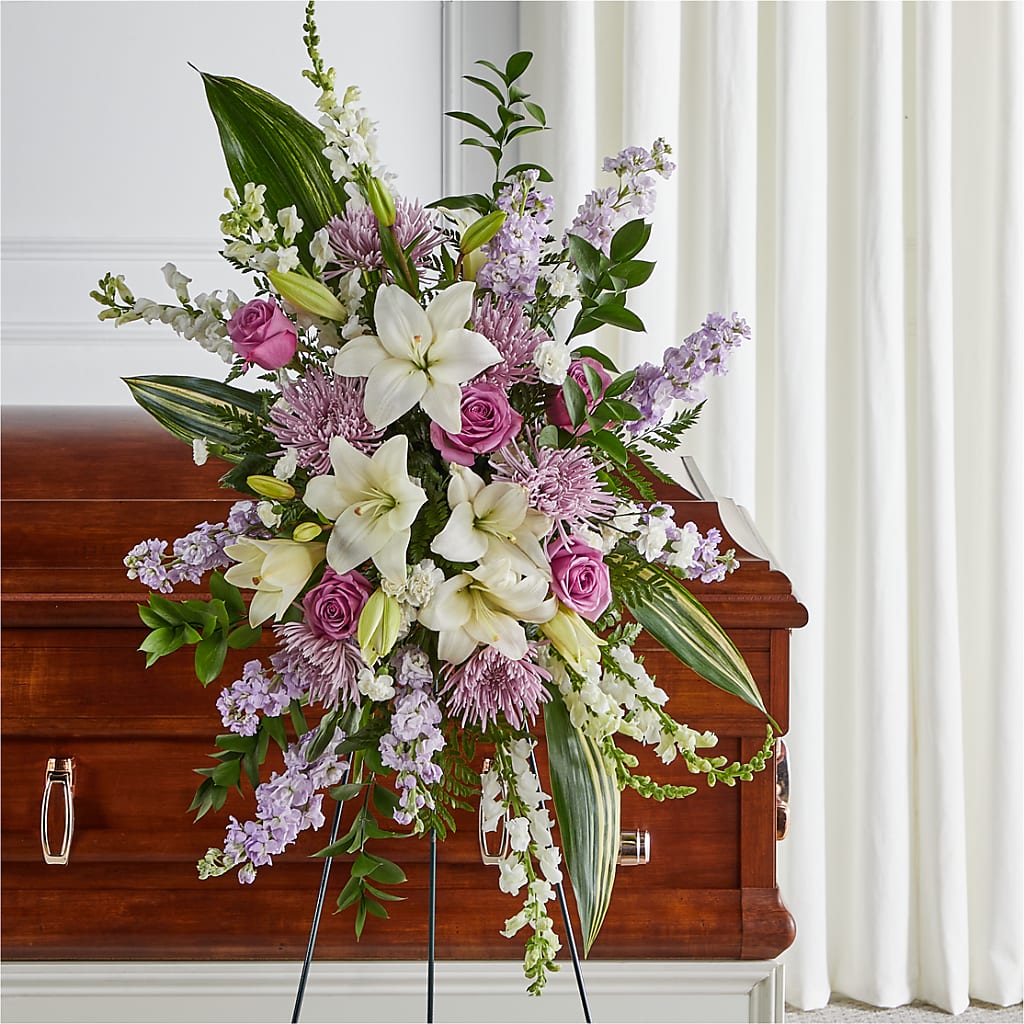 Grateful Hearts Standing Spray – Flowerland, Athol MA