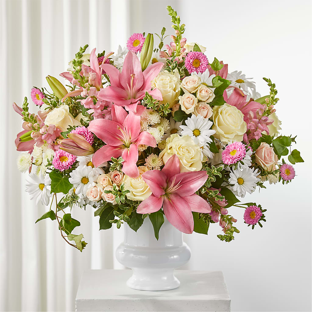 Empathetic Blooms Urn Arrangement – Flowerland, Athol MA