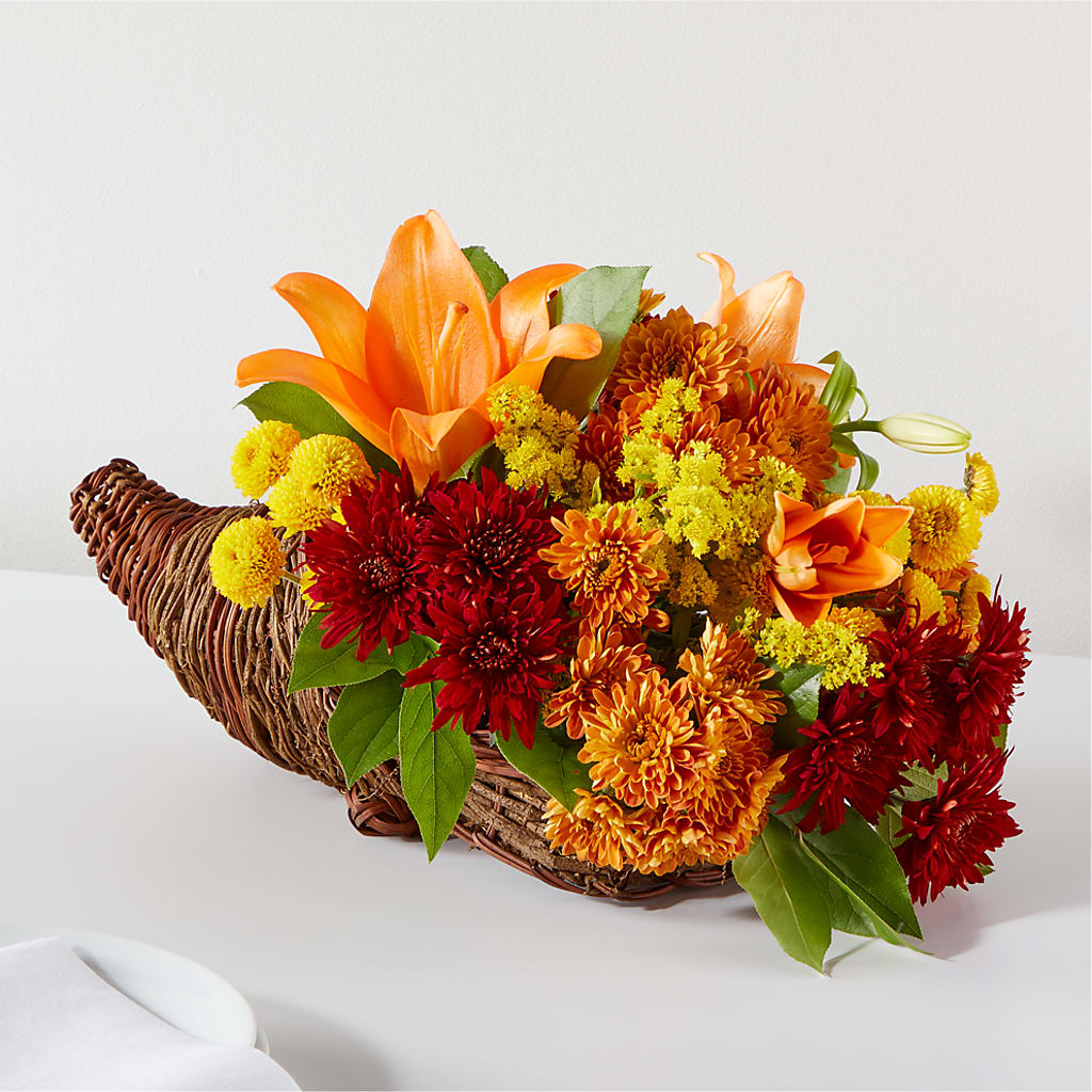 Bouquet of Blessings Cornucopia – Flowerland, Athol MA