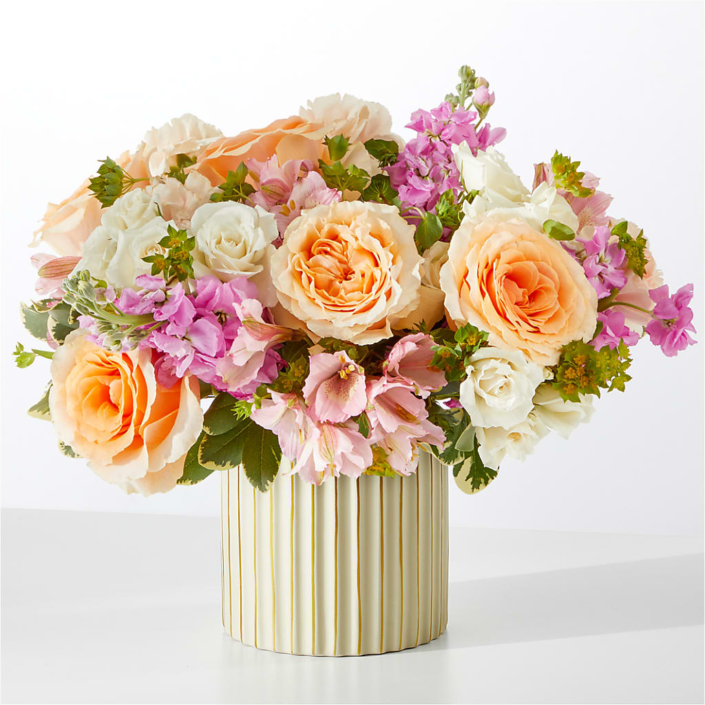 Paradise Bouquet with Ivory Vase – Flowerland, Athol MA