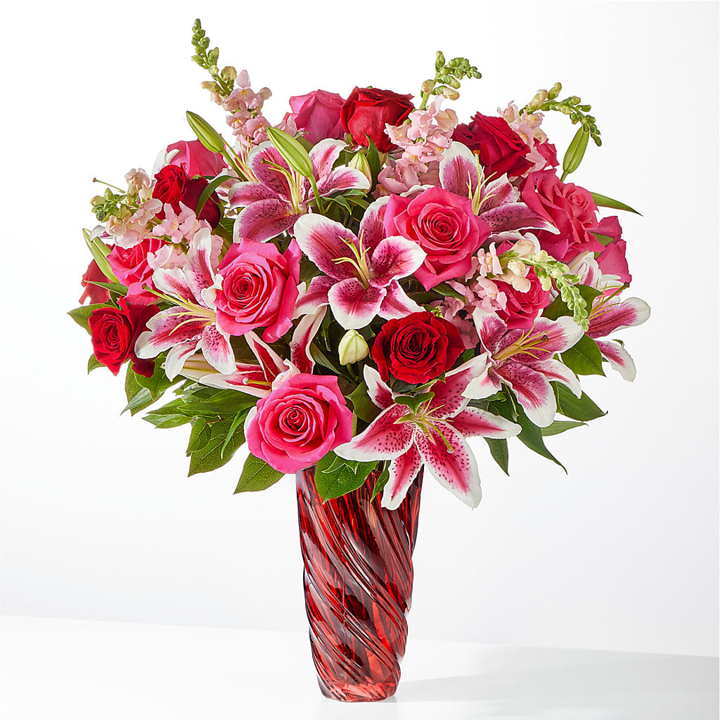 Always You Bouquet with Luxe Swirl Vase – Flowerland, Athol MA