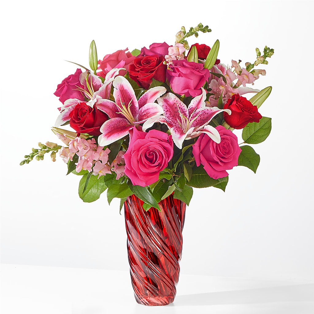 Always You Bouquet with Luxe Swirl Vase – Flowerland, Athol MA