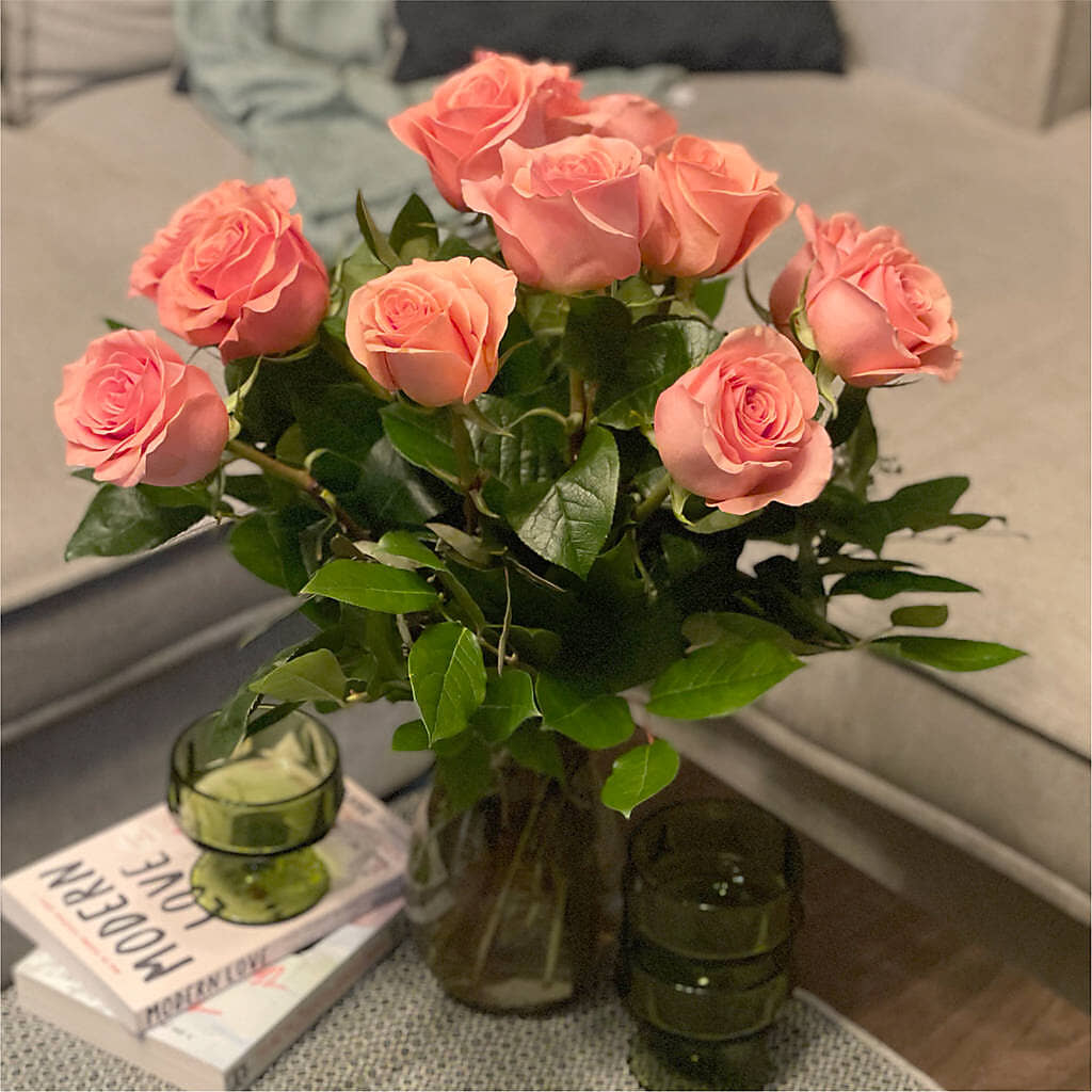 Long Stem Pink Rose Bouquet –  Flowerland, Athol MA