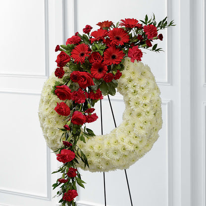 Graceful Tribute Wreath –  Flowerland, Athol MA