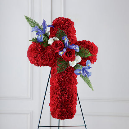 Faithful Hero Floral Cross –  Flowerland, Athol MA