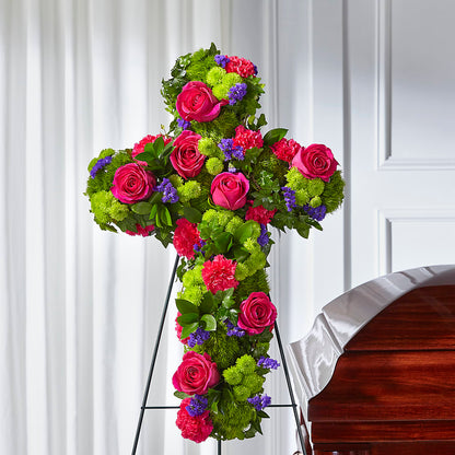 Tribute Rose Floral Cross –  Flowerland, Athol MA