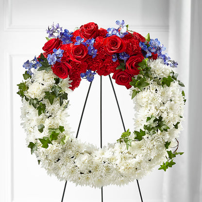 Patriotic Passion Wreath –  Flowerland, Athol MA