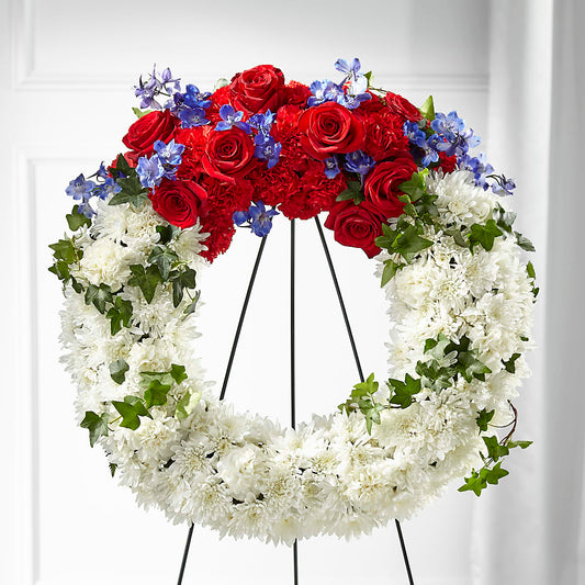 Patriotic Passion Wreath –  Flowerland, Athol MA