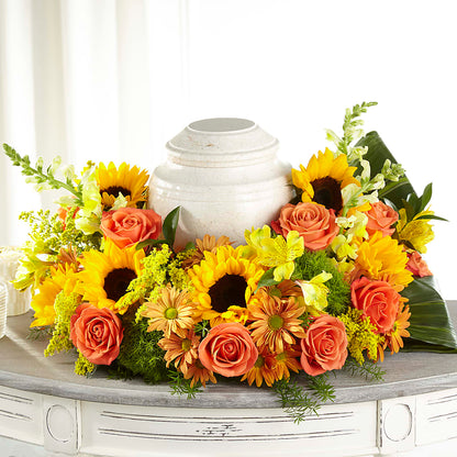 Faithful Sunflower Cremation Adornment –  Flowerland, Athol MA