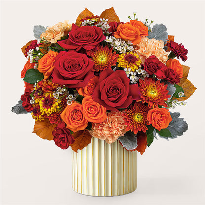 Merlot Bouquet with Ivory Vase –  Flowerland, Athol MA