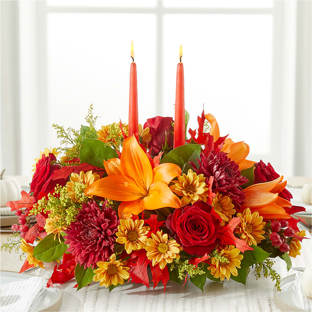 Autumn's Embrace Centerpiece –  Flowerland, Athol MA